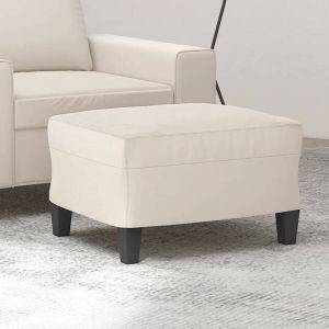 VidaXL Voetenbank 60x50x41 Cm Microvezelstof Beige