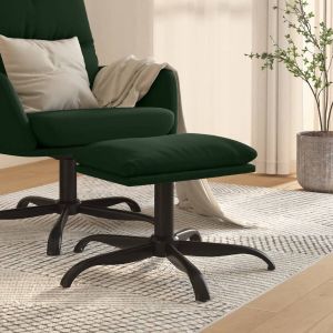 VidaXL Voetenbank 60x60x36 cm fluweel donkergroen
