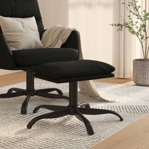 VidaXL Voetenbank 60x60x39 cm microvezelstof zwart