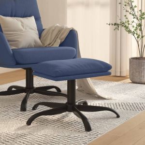VidaXL Voetenbank 60x60x39 Cm Stof Blauw