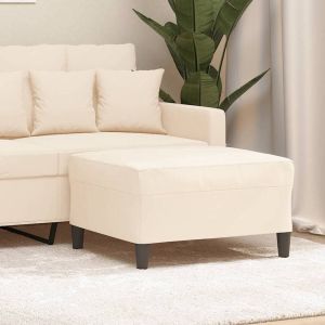 VidaXL Voetenbank 70x55x41 Cm Fluweel Crèmekleurig