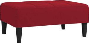 VidaXL Voetenbank 78x56x32 cm fluweel wijnrood