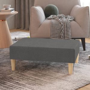 VidaXL Voetenbank 78x56x32 cm stof lichtgrijs
