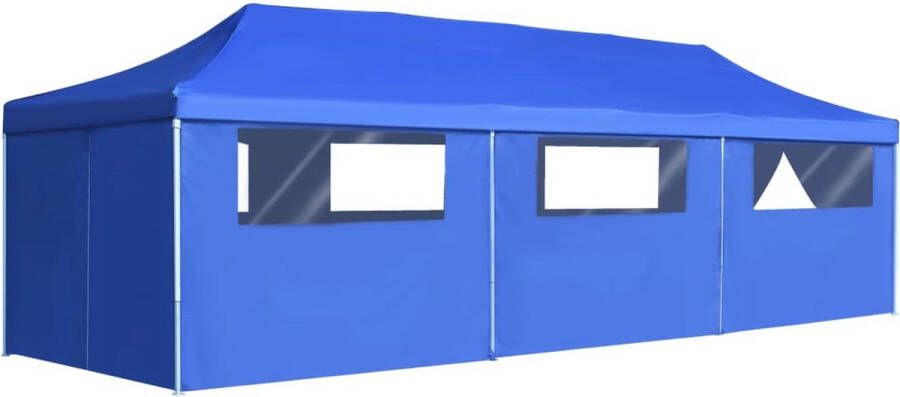 VidaXL -Vouwtent-pop-up-met-8-zijwanden-3x9-m-blauw