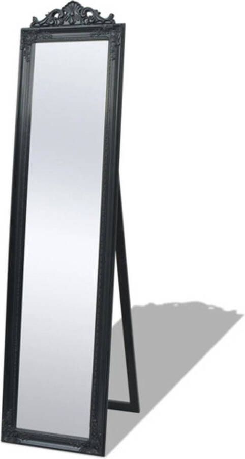 VidaXL -Vrijstaande-spiegel-Barokstijl-160x40cm-zwart