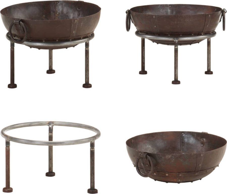 VidaXL Vuurplaats Ø40 cm ijzer Vuurplaats Vuurplaatsen Vuurkorf Vuurkorven