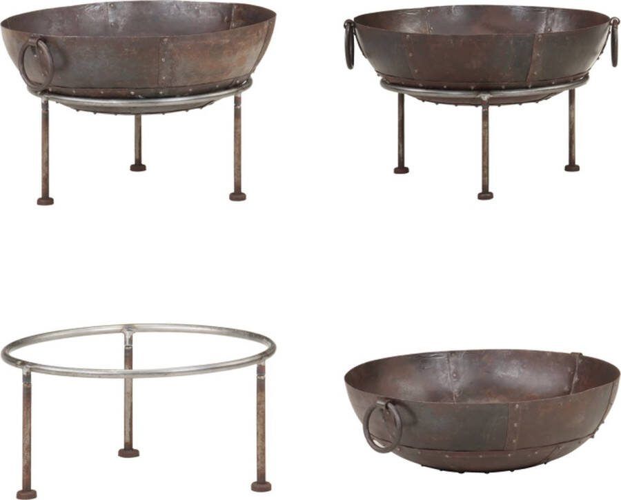 VidaXL Vuurplaats Ø60 cm ijzer Vuurplaats Vuurplaatsen Vuurkorf Vuurkorven