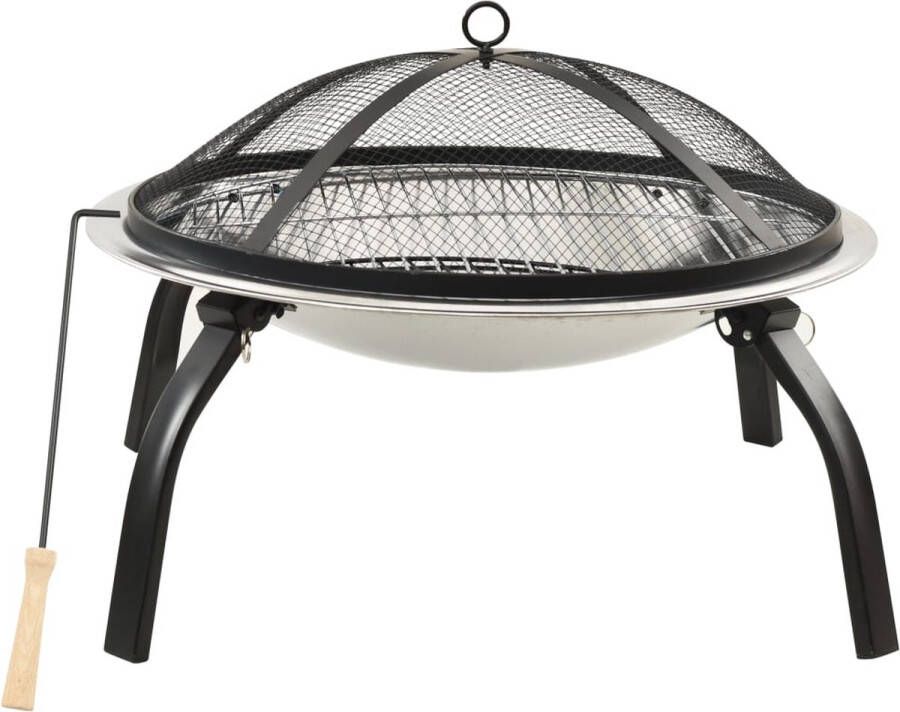 VidaXL -Vuurschaal-en-barbecue-2-in-1-met-pook-56x56x49-cm-rvs