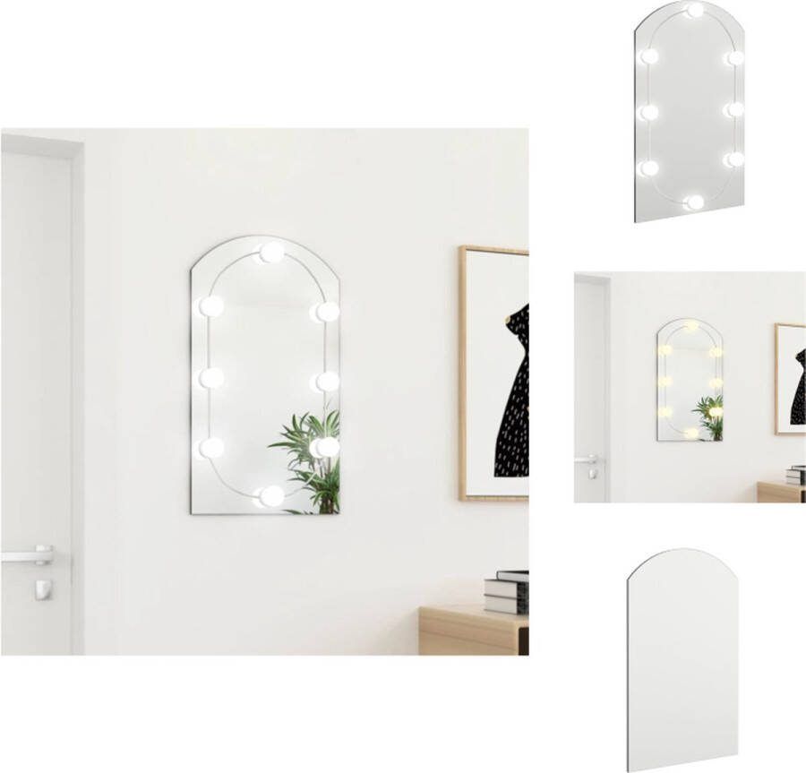 VidaXL Wand-gemonteerde Spiegel 70 x 40 cm Met LED-verlichting Spiegel