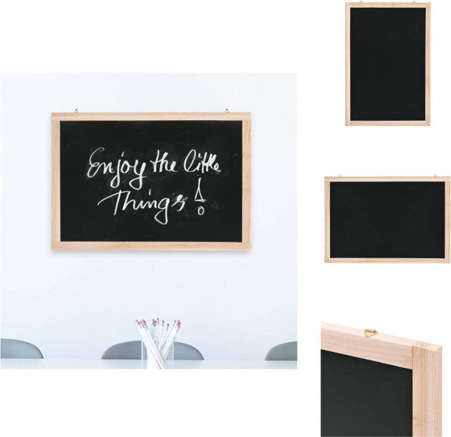 VidaXL Wandbord Schoolbord 40 x 60 cm Inclusief Montagemateriaal Cederhout Bord