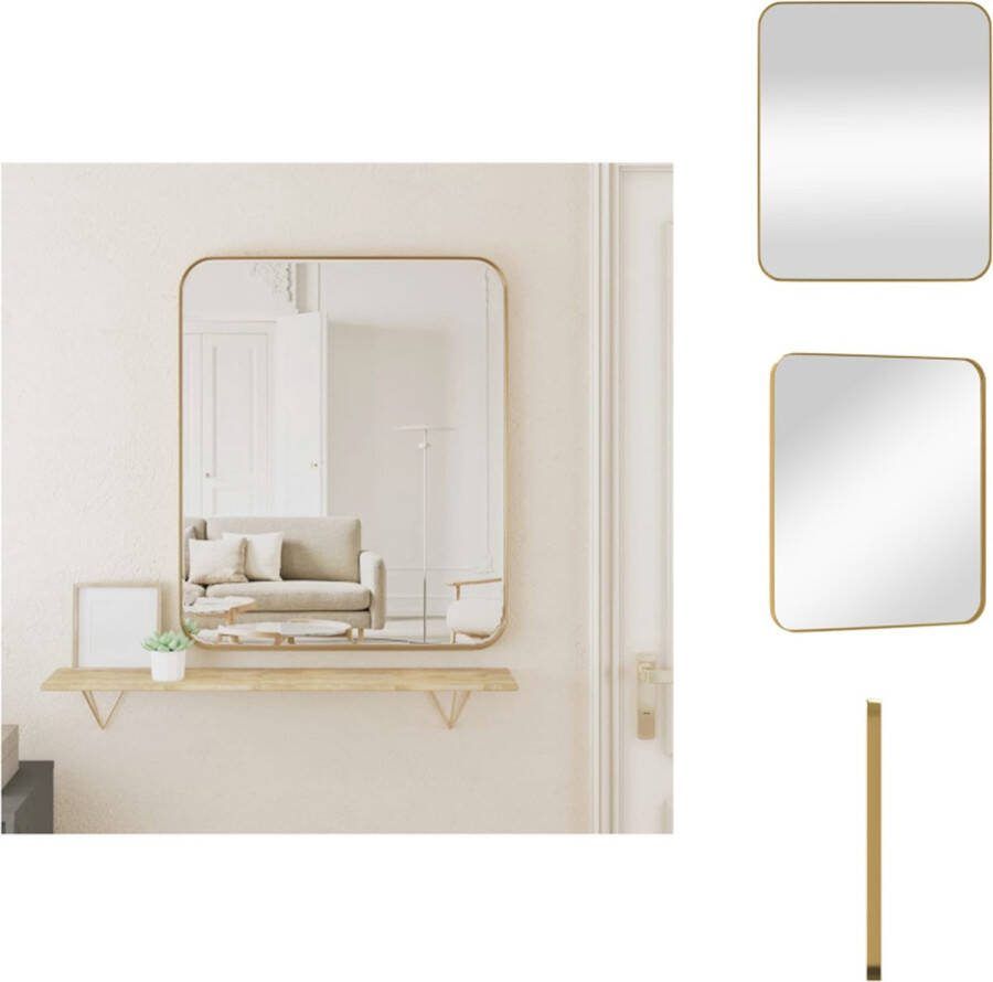 VidaXL Wandgemonteerd Spiegel 50 x 60 cm Roestbestendig Aluminium Frame Spiegel