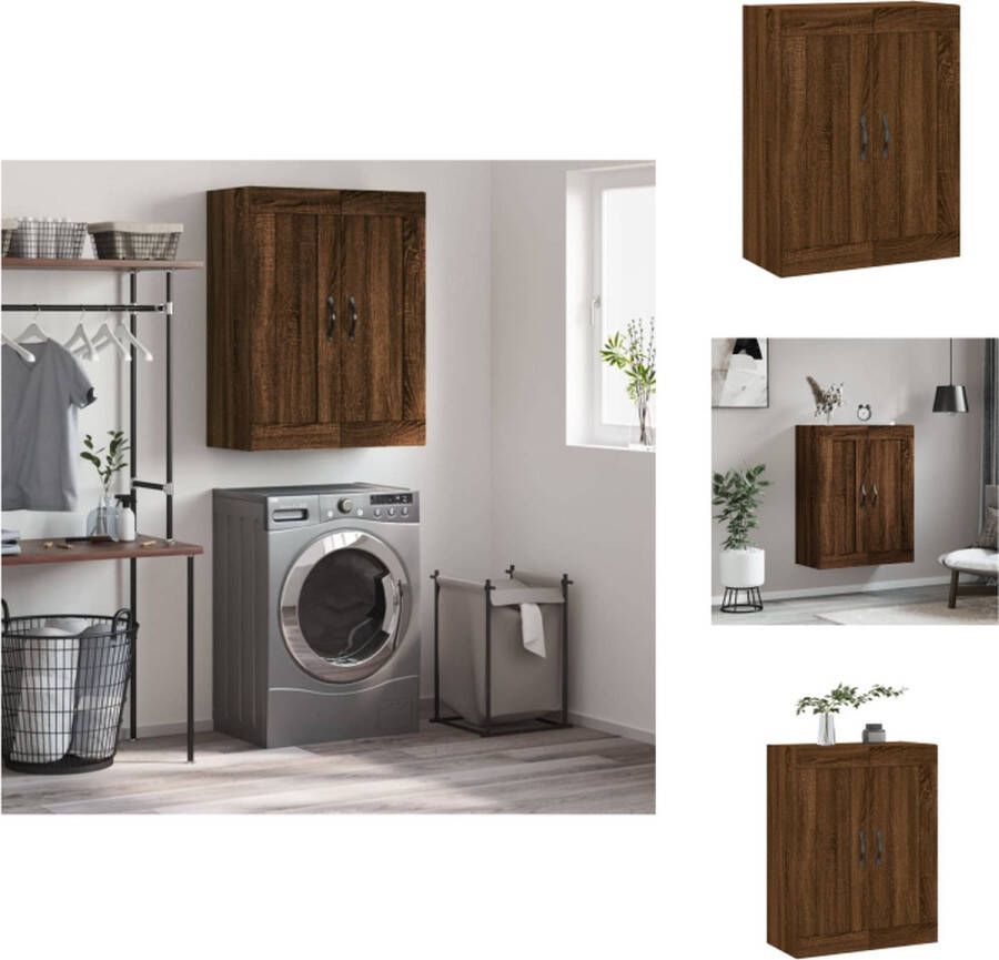 VidaXL Wandgemonteerde Kast Opbergkast 69.5x34x90cm Bruineiken Keukenkast