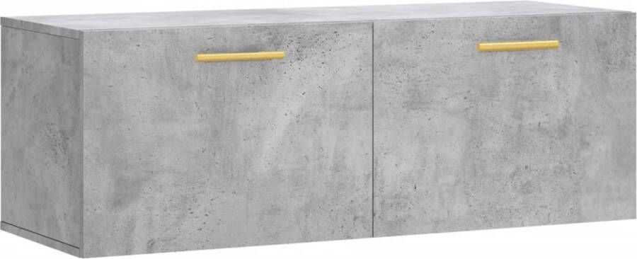 VidaXL -Wandkast-100x36 5x35-cm-bewerkt-hout-betongrijs