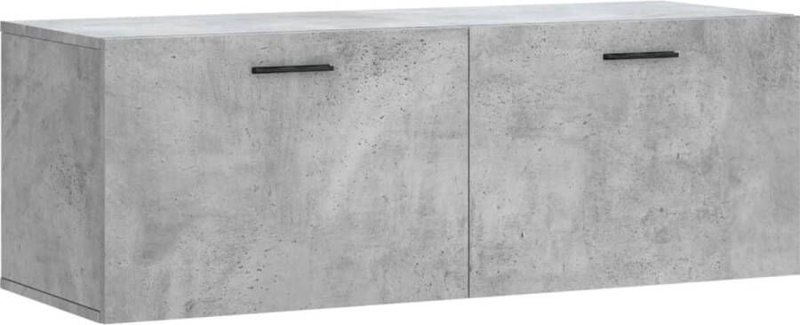 VidaXL -Wandkast-100x36 5x35-cm-bewerkt-hout-betongrijs