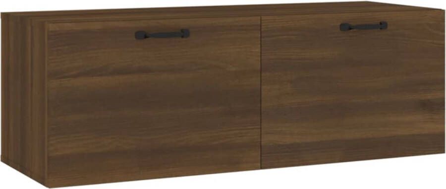 VidaXL -Wandkast-100x36 5x35-cm-bewerkt-hout-bruineikenkleurig