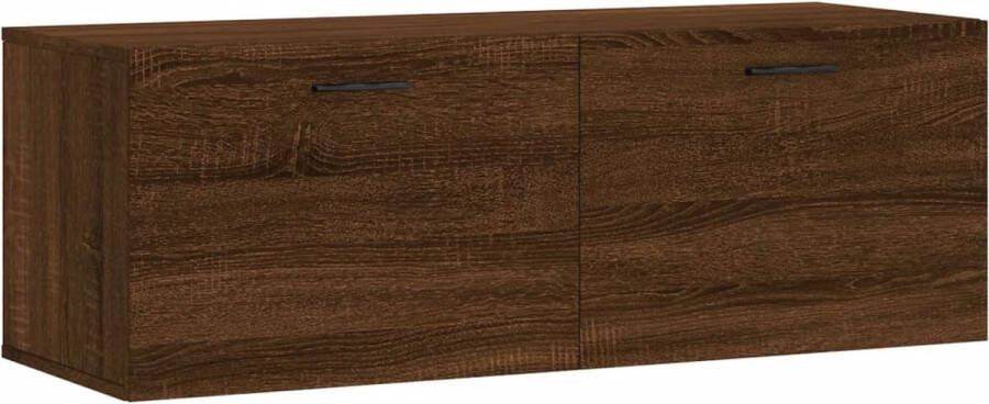 VidaXL -Wandkast-100x36 5x35-cm-bewerkt-hout-bruineikenkleurig