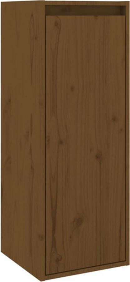 VidaXL -Wandkast-30x30x80-cm-massief-grenenhout-honingbruin