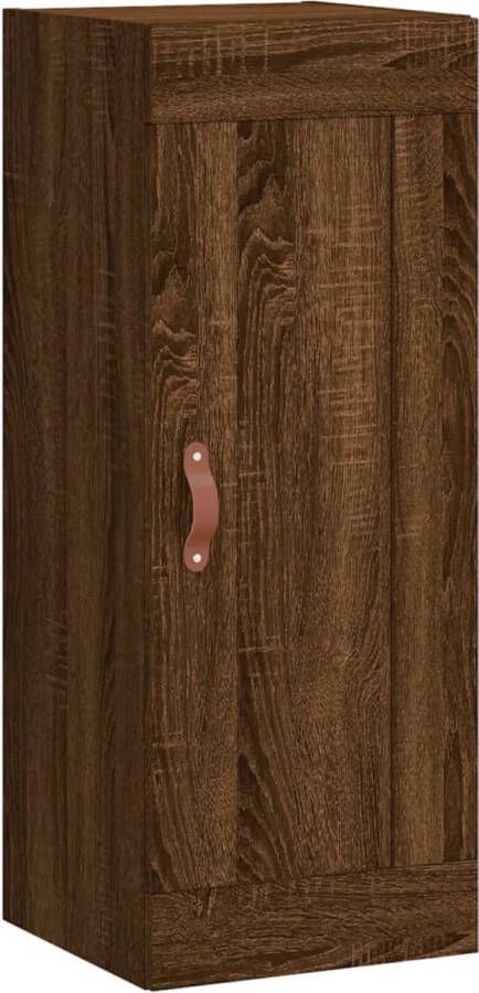 VidaXL -Wandkast-34 5x34x90-cm-bewerkt-hout-bruineikenkleurig