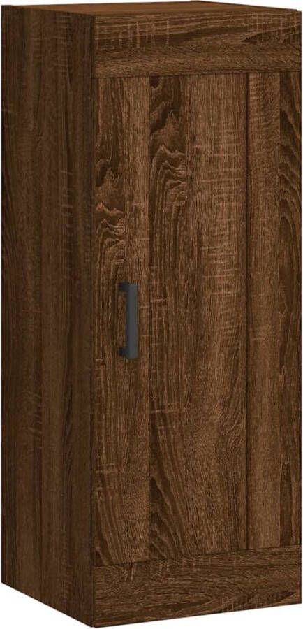 VidaXL -Wandkast-34 5x34x90-cm-bewerkt-hout-bruineikenkleurig