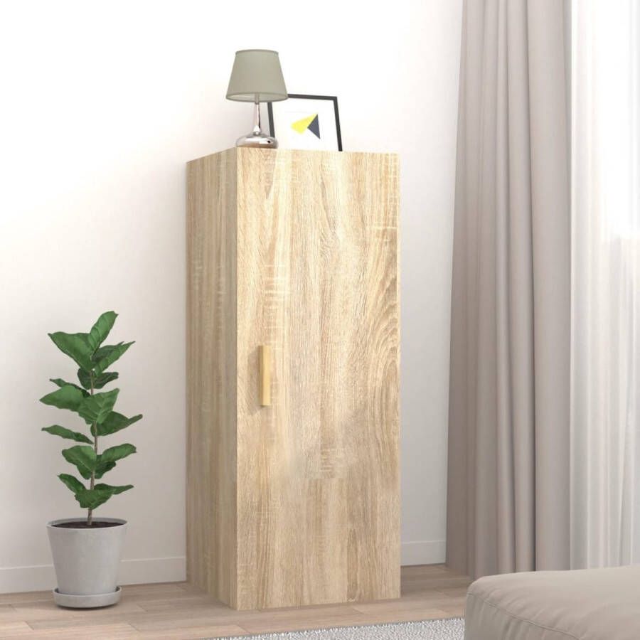 VidaXL -Wandkast-34 5x34x90-cm-bewerkt-hout-sonoma-eikenkleurig