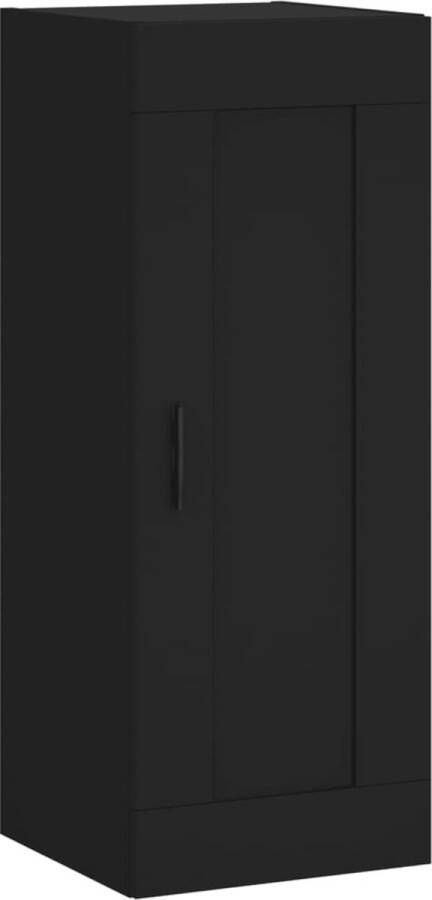 VidaXL -Wandkast-34 5x34x90-cm-bewerkt-hout-zwart