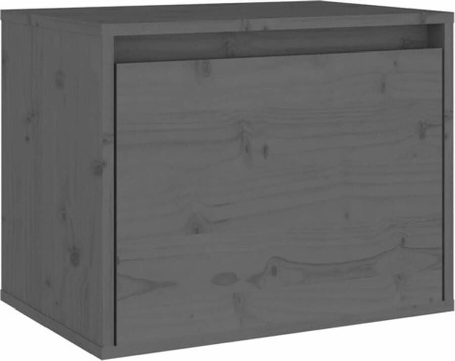VidaXL -Wandkast-45x30x35-cm-massief-grenenhout-grijs
