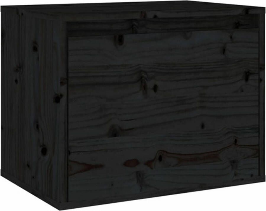 VidaXL -Wandkast-45x30x35-cm-massief-grenenhout-zwart