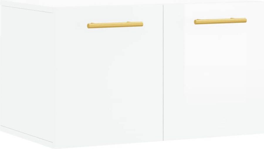 VidaXL -Wandkast-60x36 5x35-cm-bewerkt-hout-hoogglans-wit
