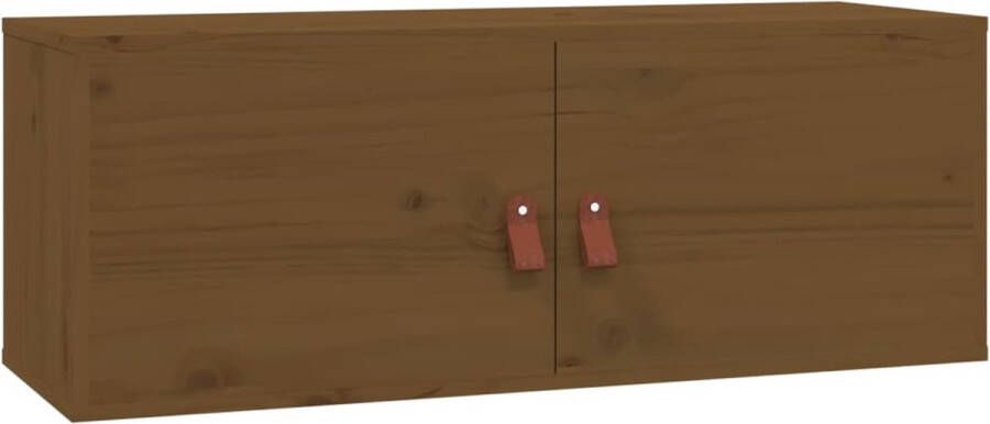 VidaXL -Wandkast-80x30x30-cm-massief-grenenhout-honingbruin