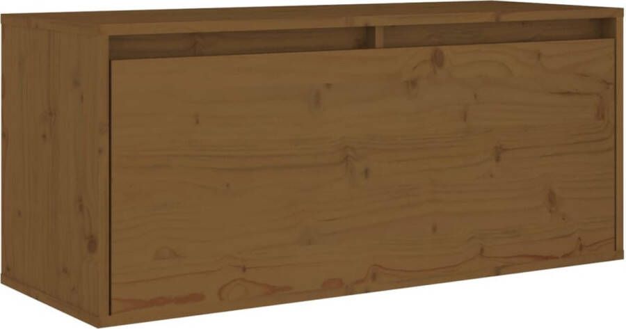VidaXL -Wandkast-80x30x35-cm-massief-grenenhout-honingbruin