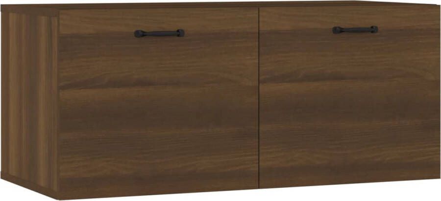 VidaXL -Wandkast-80x35x36 5-cm-bewerkt-hout-bruineikenkleurig