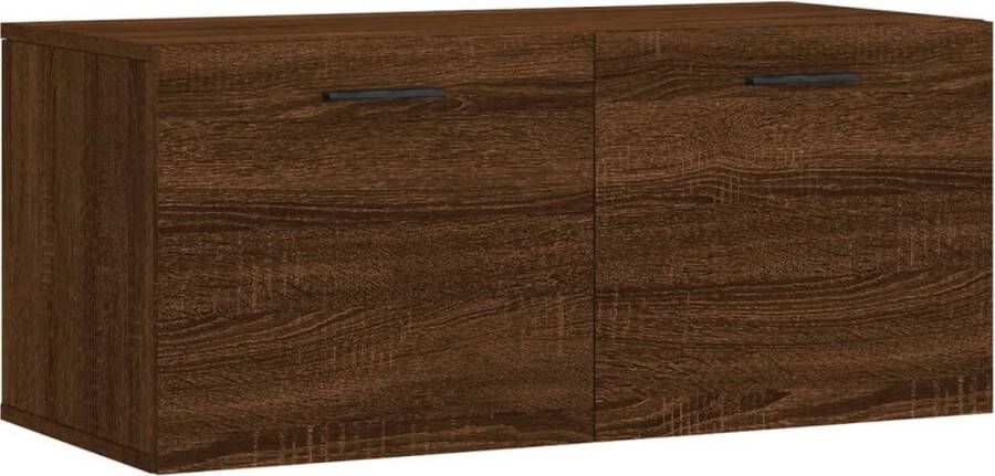 VidaXL -Wandkast-80x36 5x35-cm-bewerkt-hout-bruineikenkleurig