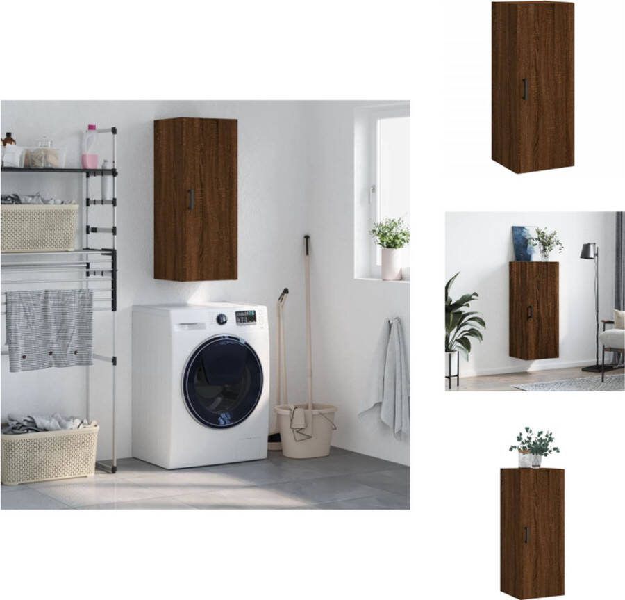 VidaXL Wandkast Elegant Hangkast 34.5 x 34 x 90 cm Bruineiken Keukenkast
