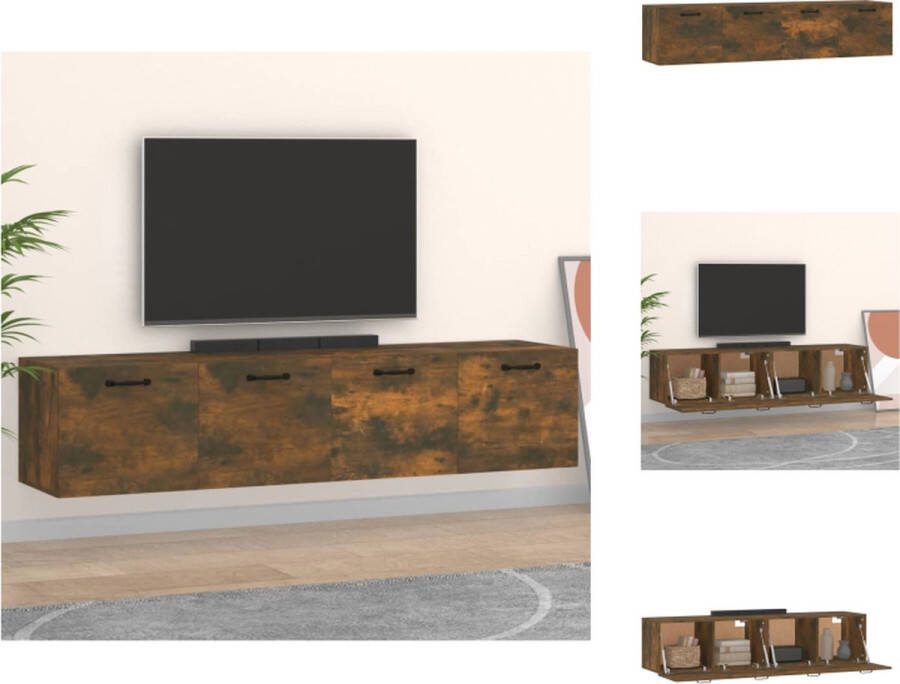 VidaXL Wandkast Hangkast 60 x 36.5 x 35 cm Gerookt eiken Kast