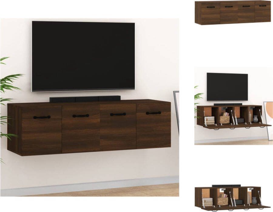 VidaXL Wandkast Hangkast 80 x 35 x 36.5 cm Bruineiken Kast