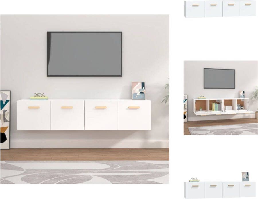 VidaXL Wandkast Hangkast 80 x 35 x 36.5 cm Wit Kast