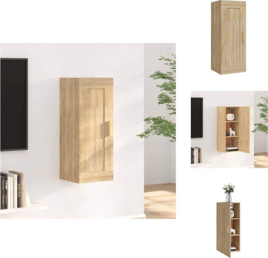 VidaXL Wandkast Houten wandkast 35 x 34 x 90 cm Sonoma eiken Wandsteun