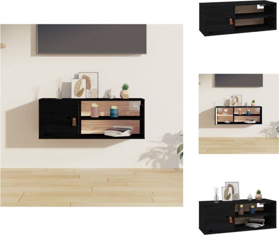 VidaXL Wandkast Houten Wandkast 80 x 30 x 30 cm Massief grenenhout Wandsteun