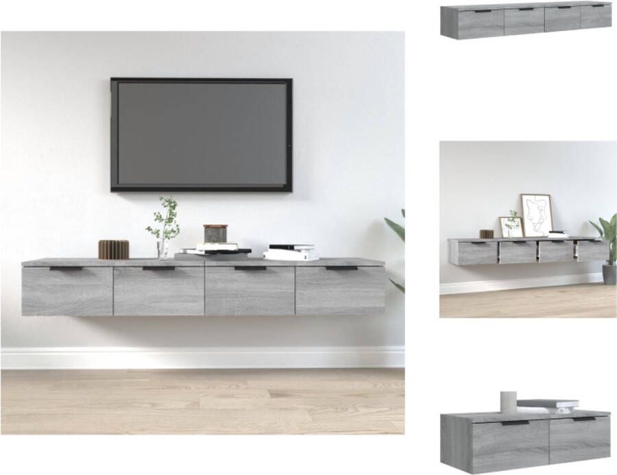 VidaXL Wandkast houten wandkasten Grijs Sonoma Eiken 68 x 30 x 20 cm Wandsteun