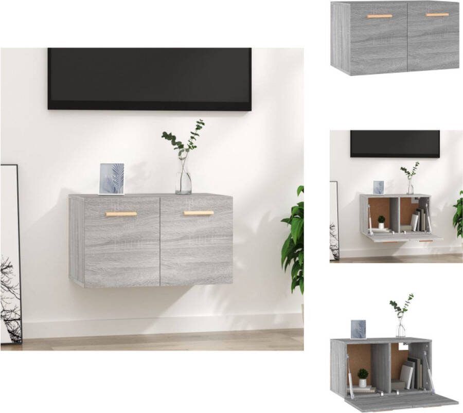 VidaXL wandkast Kasten 60x36.5x35 cm Grijs sonoma eiken Kast