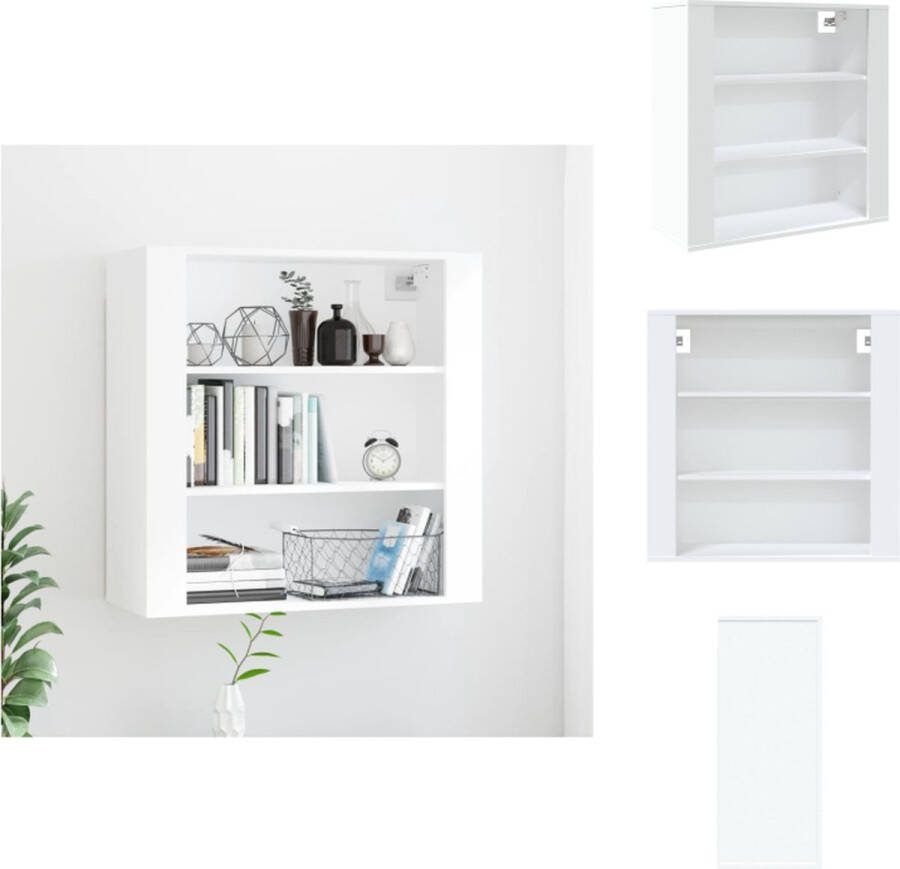 VidaXL Wandkast Praktisch Bewerkt hout 80 x 33 x 80 cm Wit Keukenkast