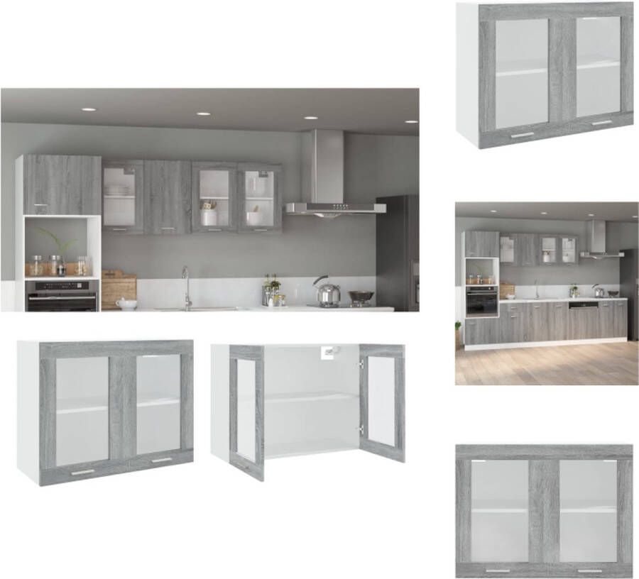 VidaXL Wandkast Sonoma Eiken 80 x 31 x 60 cm Bewerkt Hout Keukenkast