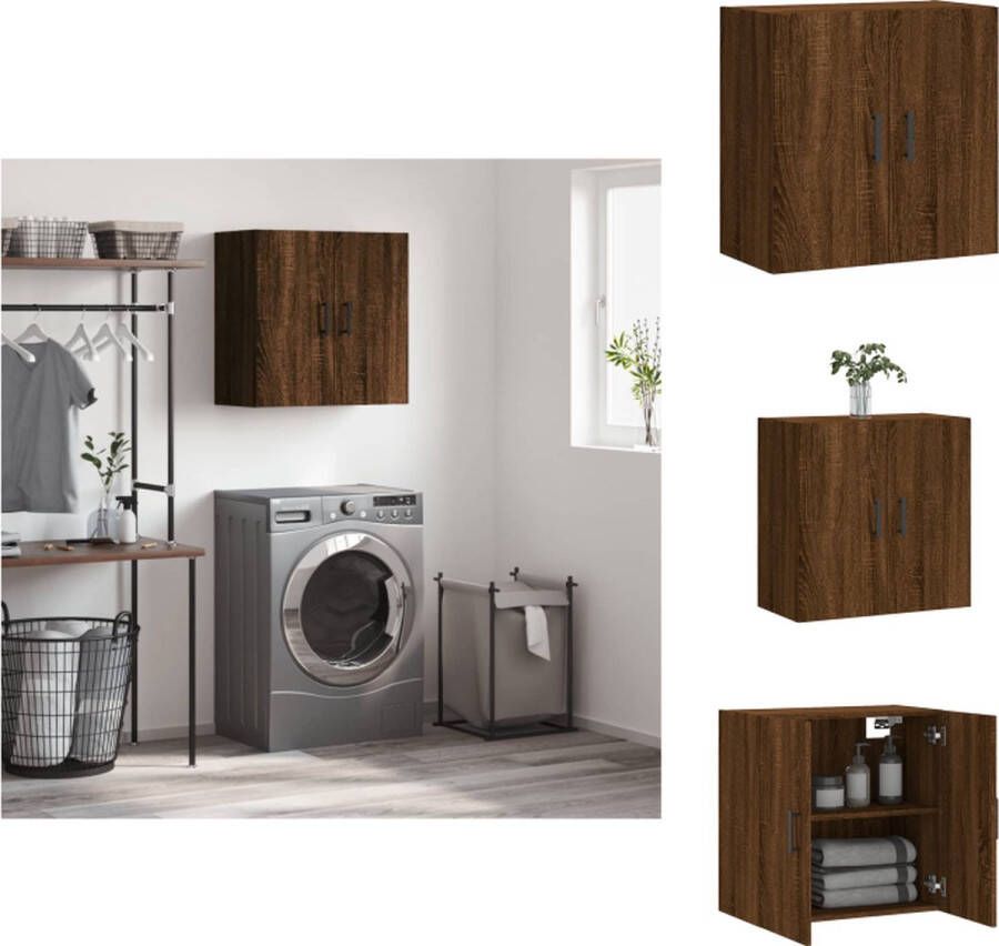VidaXL Wandkast Wandgemonteerd 60 x 31 x 60 cm Bruineiken Kast