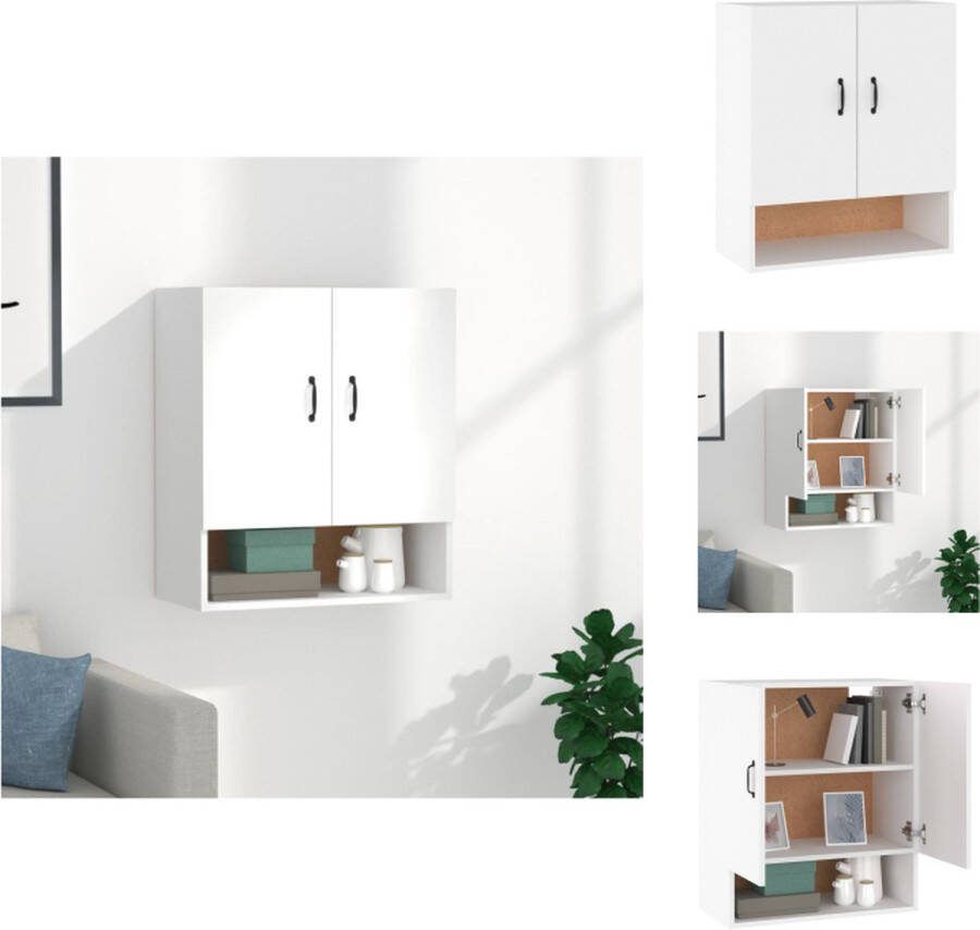 VidaXL Wandkast xxx kast 60 x 31 x 70 cm wit hoogwaardig hout Kast