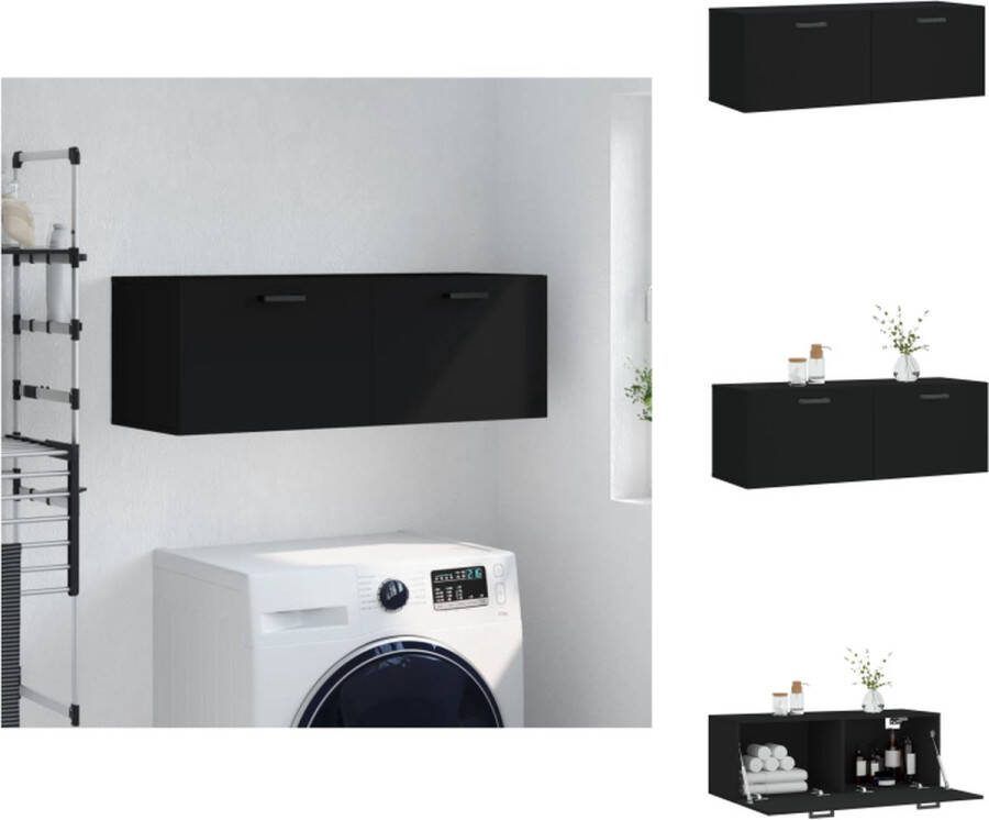 VidaXL Wandkast Zwart 100 x 36.5 x 35 cm Duurzaam bewerkt hout Kast