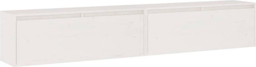 VidaXL -Wandkasten-2-st-100x30x35-cm-massief-grenenhout-wit