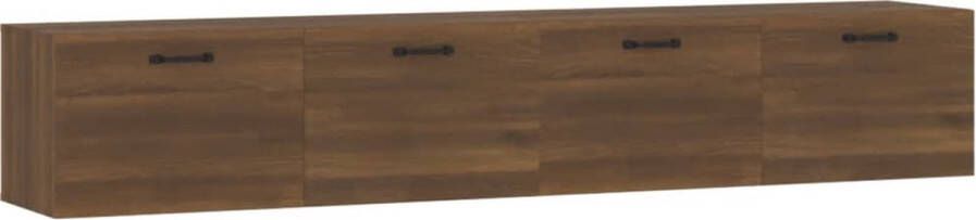 VidaXL -Wandkasten-2-st-100x36 5x35-cm-bewerkt-hout-bruineikenkleurig