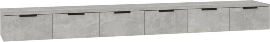 VidaXL -Wandkasten-2-st-102x30x20-cm-bewerkt-hout-betongrijs