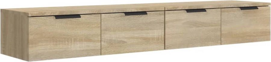 VidaXL -Wandkasten-2-st-68x30x20-cm-bewerkt-hout-sonoma-eikenkleurig