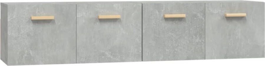VidaXL -Wandkasten-2-st-80x35x36 5-cm-bewerkt-hout-betongrijs